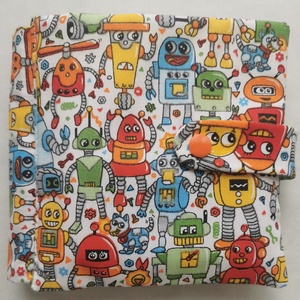 Mini társasjáték-könyvecske - robotos  - Meska.hu