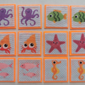 Mini társasjáték-könyvecske - unikornisos  - játék & sport - textilkönyv & babakönyv - Meska.hu