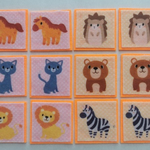 Mini társasjáték-könyvecske - baglyos  - játék & sport - textilkönyv & babakönyv - Meska.hu