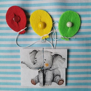 Textilkönyv egy oldala - lufi+kirakó , Baba - mama, Baba játékok, Textilkönyv & Babakönyv, Varrás, MESKA