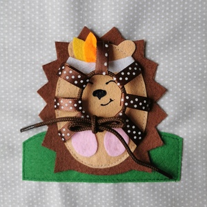 Textilkönyv egy oldala - süni, Baba - mama, Baba játékok, Textilkönyv & Babakönyv, Varrás, MESKA