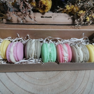 Macaron szappan válogatás díszdobozban - szépségápolás - szappan & fürdés - kézműves szappan - Meska.hu