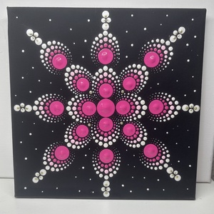 20x20 Mandala, Otthon & Életmód, Dekoráció, Spiritualitás, Mandala, Festészet, Festett tárgyak, MESKA