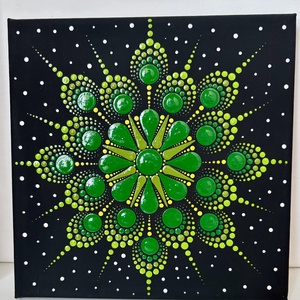 20x20 Mandala, Művészet, Festmény, Akril, Festészet, Festett tárgyak, MESKA