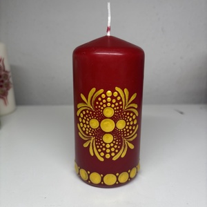 Mandala Gyertya, Kellékek & szerszámok, Dekorációs kellékek, Dekorációs gyertya, Festészet, Festett tárgyak, MESKA