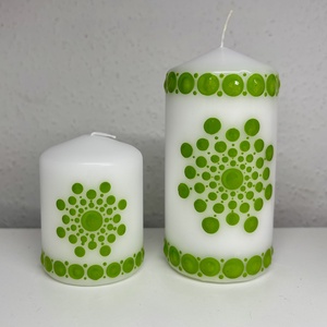 Gyertyaszett, Kellékek & szerszámok, Dekorációs kellékek, Dekorációs gyertya, Festett tárgyak, MESKA