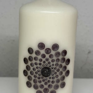 Metál lilaarany gyertya, Kellékek & szerszámok, Dekorációs kellékek, Dekorációs gyertya, Festett tárgyak, MESKA