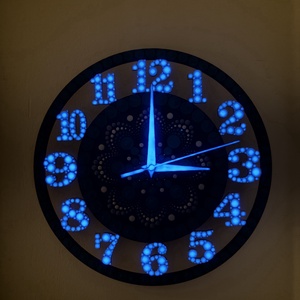 Mandala mintás fali óra, Otthon & Életmód, Dekoráció, Fali és függő dekoráció, Falióra & óra, Festészet, Festett tárgyak, MESKA