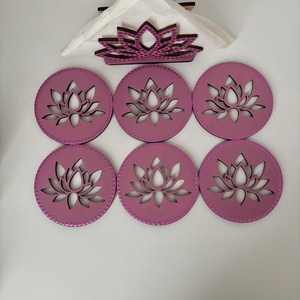 Szalvétatartó/poháralátét szett, Otthon & Életmód, Konyhafelszerelés, tálalás, Tálalás, Szalvétatartó, szalvétagyűrű, Festészet, Festett tárgyak, MESKA