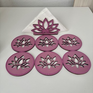 Szalvétatartó/poháralátét szett - otthon & életmód - konyhafelszerelés, tálalás - tálalás - szalvétatartó, szalvétagyűrű - Meska.hu