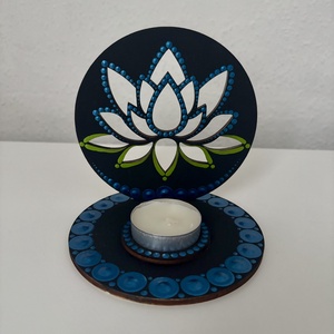 Lótuszvirág árnyéklámpa, Otthon & Életmód, Gyertya, illat, aroma, Mécses és mécsestartó, Festett tárgyak, Festészet, MESKA