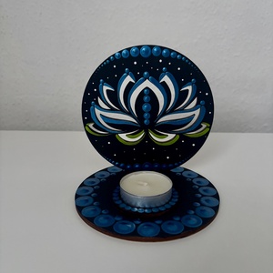 Lótuszvirág árnyéklámpa, Otthon & Életmód, Gyertya, illat, aroma, Mécses és mécsestartó, Festett tárgyak, Festészet, MESKA