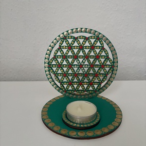 Életvirág árnyéklámpa, Otthon & Életmód, Gyertya, illat, aroma, Mécses és mécsestartó, Festett tárgyak, Festészet, MESKA