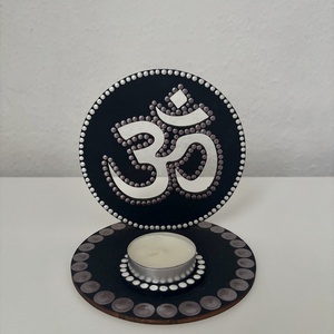 Ohm árnyéklámpa, Otthon & Életmód, Gyertya, illat, aroma, Mécses és mécsestartó, Festészet, Festett tárgyak, MESKA