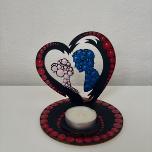 Szerelmes pár árnyéklámpa, Otthon & Életmód, Gyertya, illat, aroma, Mécses és mécsestartó, Festészet, Festett tárgyak, MESKA