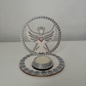 Angyal árnyéklámpa, Otthon & Életmód, Gyertya, illat, aroma, Mécses és mécsestartó, Festészet, Festett tárgyak, MESKA