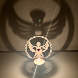 Angyal árnyéklámpa - otthon & életmód - gyertya, illat, aroma - mécses és mécsestartó - Meska.hu