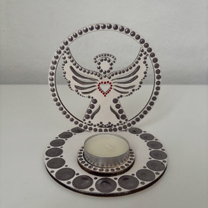 Angyal árnyéklámpa, Otthon & Életmód, Gyertya, illat, aroma, Mécses és mécsestartó, Festészet, Festett tárgyak, MESKA