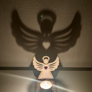 Angyalka árnyéklámpa, Otthon & Életmód, Gyertya, illat, aroma, Mécses és mécsestartó, Festészet, Festett tárgyak, MESKA