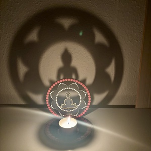 Buddha árnyéklámpa, Otthon & Életmód, Gyertya, illat, aroma, Mécses és mécsestartó, Festett tárgyak, Festészet, MESKA