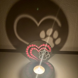 Tappancs szív árnyéklámpa, Otthon & Életmód, Gyertya, illat, aroma, Mécses és mécsestartó, Festett tárgyak, Festészet, MESKA