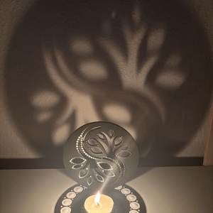 Jing-jang árnyéklámpa, Otthon & Életmód, Gyertya, illat, aroma, Mécses és mécsestartó, Festészet, Festett tárgyak, MESKA