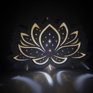 Lótuszvirág lámpa, Otthon & Életmód, Lámpa, Hangulatlámpa, Festészet, Festett tárgyak, MESKA