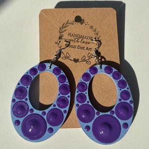 Lila fülbevaló, Ékszer, Fülbevaló, Fülékszer, Festészet, MESKA