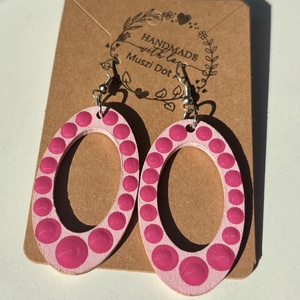 Rózsaszín fülbevaló, Ékszer, Fülbevaló, Fülékszer, Festészet, MESKA