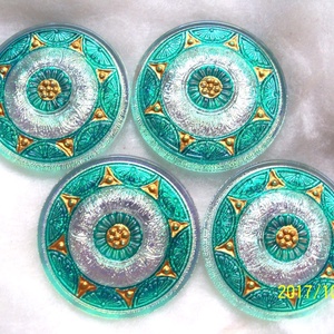 Menta  35mm  - kellékek & szerszámok - gyöngyfűzés kellékek - cabochon - Meska.hu