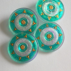 Menta  35mm  - kellékek & szerszámok - gyöngyfűzés kellékek - cabochon - Meska.hu