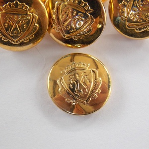  Arany színű  fém gomb 2 - kellékek & szerszámok - gyöngyfűzés kellékek - Meska.hu