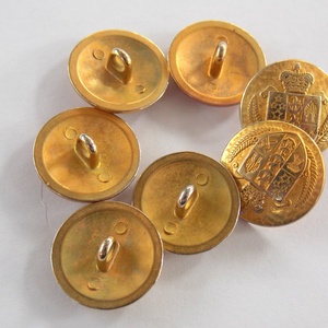  Arany színű  fém gomb 5/a - gyöngy, ékszerkellék - Meska.hu