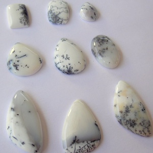 Dendrite  opál - kellékek & szerszámok - gyöngyfűzés kellékek - cabochon - Meska.hu