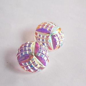 Szivárvány virágok 18mm - kellékek & szerszámok - gyöngyfűzés kellékek - cabochon - Meska.hu
