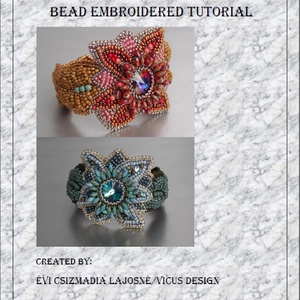 Virágos  gyöngy hímzett karkötő tutorial, DIY (Csináld magad), Fűzésminták, Ékszerkészítés, Gyöngyfűzés, gyöngyhímzés, MESKA