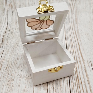 Mini vintage ajándék  gyűrűtartó doboz Szegfű - esküvő - kiegészítők - gyűrűtartó & gyűrűpárna - Meska.hu