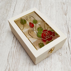 Vintage  ajándékdoboz Red  Rose mintával - Meska.hu