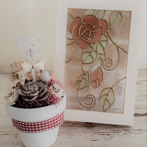 Vintage  ajándékdoboz Red  Rose mintával - ékszer - ékszertartó - ékszerdoboz - Meska.hu