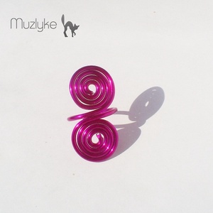 Pink csigás gyűrű-Akció! - ékszer - gyűrű - fonódó gyűrű - Meska.hu