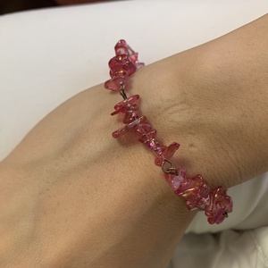 Pink üvegsplitteres karkötő - Meska.hu