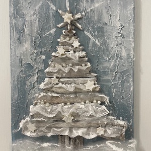karácsonyi festmények, Művészet, Festmény, Akril, Festészet, Festett tárgyak, MESKA