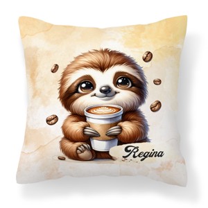 Névvel kérhető -Nagyon cuki Kávés lajhár mintás párna, Otthon & Életmód, Lakástextil, Párna & Párnahuzat, Díszpárna (belsővel együtt), , MESKA