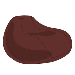 Barna Grandiózus Babzsákfotel Huzat, , , MESKA