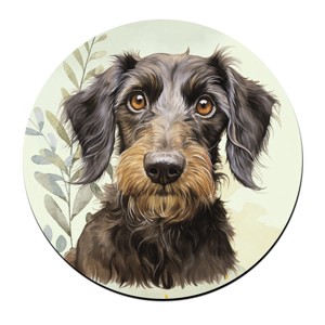 Drótszőrű tacskó portré mintás bögre alátét, , , MESKA