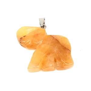 Elefánt medál aventurin barack 4x3cm, Ékszer, Nyaklánc, Medál, , MESKA