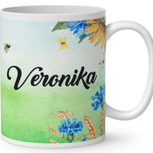 Névvel kérhető - Cuki napraforgós manó mintás bögre - otthon & életmód - konyhafelszerelés, tálalás - tálalás - bögre & csésze - Meska.hu