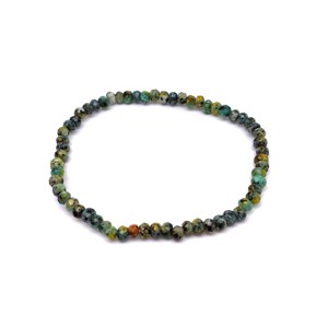 Achát tűz faz szín zöld sárga korong kari 4x3mm, Ékszer, Karkötő, Ásványkarkötő, , MESKA