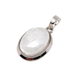 Ovális medál fém hegyikristály 1,5x2cm, Ékszer, Nyaklánc, Medál, , MESKA