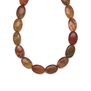 Wood lace stone ovális 10x14-15mm, Kellékek & szerszámok, Ásvány alapanyag, Ásványfüzér, , MESKA